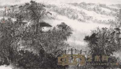 田林海 2005年作 紫气祥云图 84.5×148.5cm